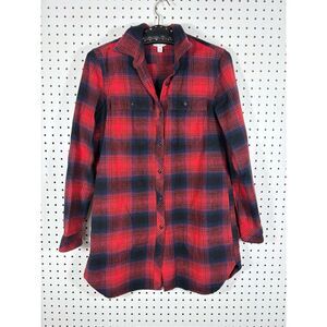 L.L Bean signature chamois buffalo plaid flannel tunic size S R